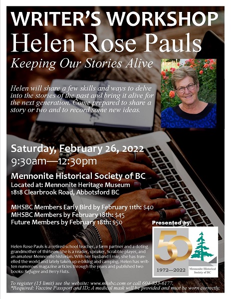 Helen Rose Pauls Writers Workshop